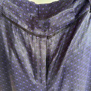 Massimo Dutti Purple Pants with Black Tuxedo Trim